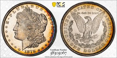 1878 8TF $1 MS64