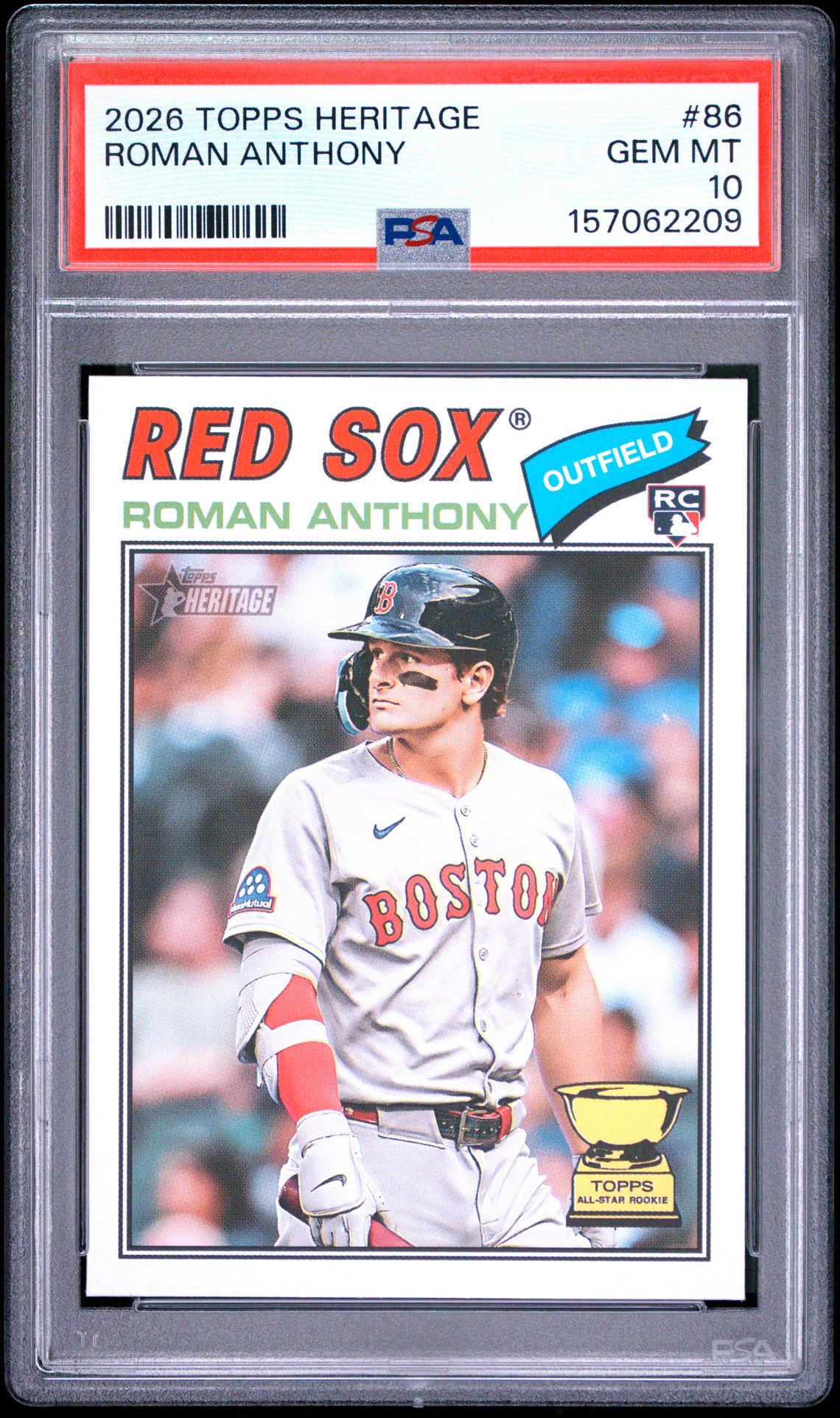 2026 Topps Heritage Roman Anthony #86 Gem Mt 10 front view - PSA graded GEM MT 10