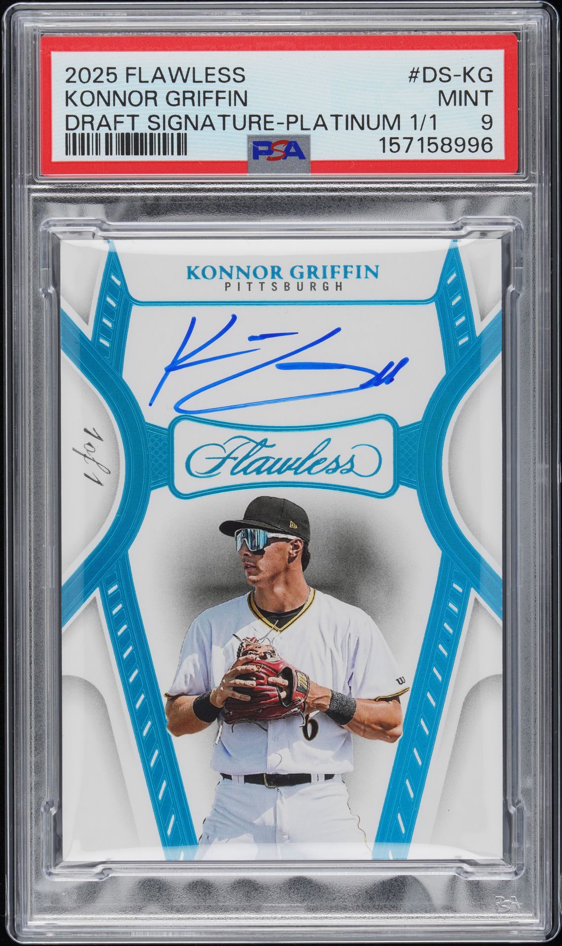 2025 Panini PANINI FLAWLESS DRAFT SIGNATURES PLATINUM 1/1 #DS-KG Konnor Griffin front