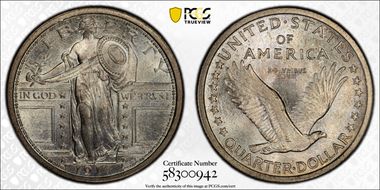 1917 25C Type 1 MS67FH