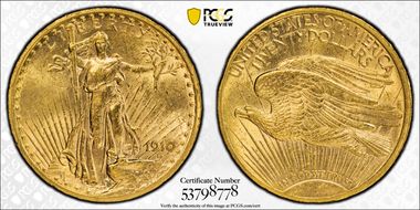 1910 $20 MS62