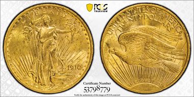 1910 $20 MS62