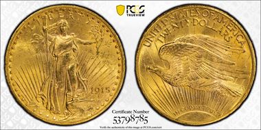 1915-S $20 MS63