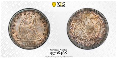 1873 25C Open 3 MS66