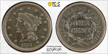 1857 1C Small Date N1BN