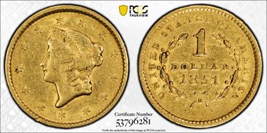 1851 G$1 AU53