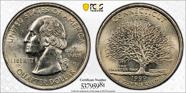 1999-P 25C Connecticut MS63