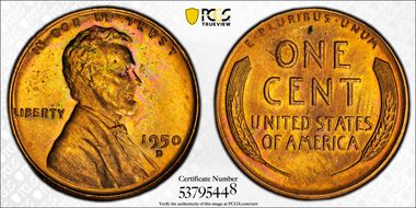 1950-D 1C MS64RB