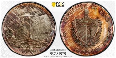 1989 10 Peso ¡Tierra, Tierra! KM-249.1 PR66CAM