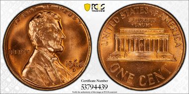 1968-D 1C MS66RD