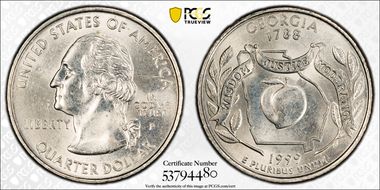 1999-P 25C Georgia MS62