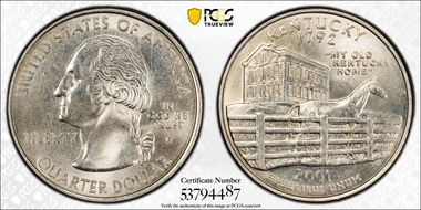 2001-D 25C Kentucky MS65
