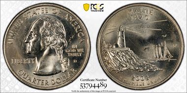 2003-D 25C Maine MS63