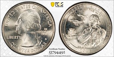 2021-D 25C Tuskegee Airmen NP MS65
