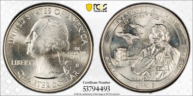 2021-D 25C Tuskegee Airmen NP MS63