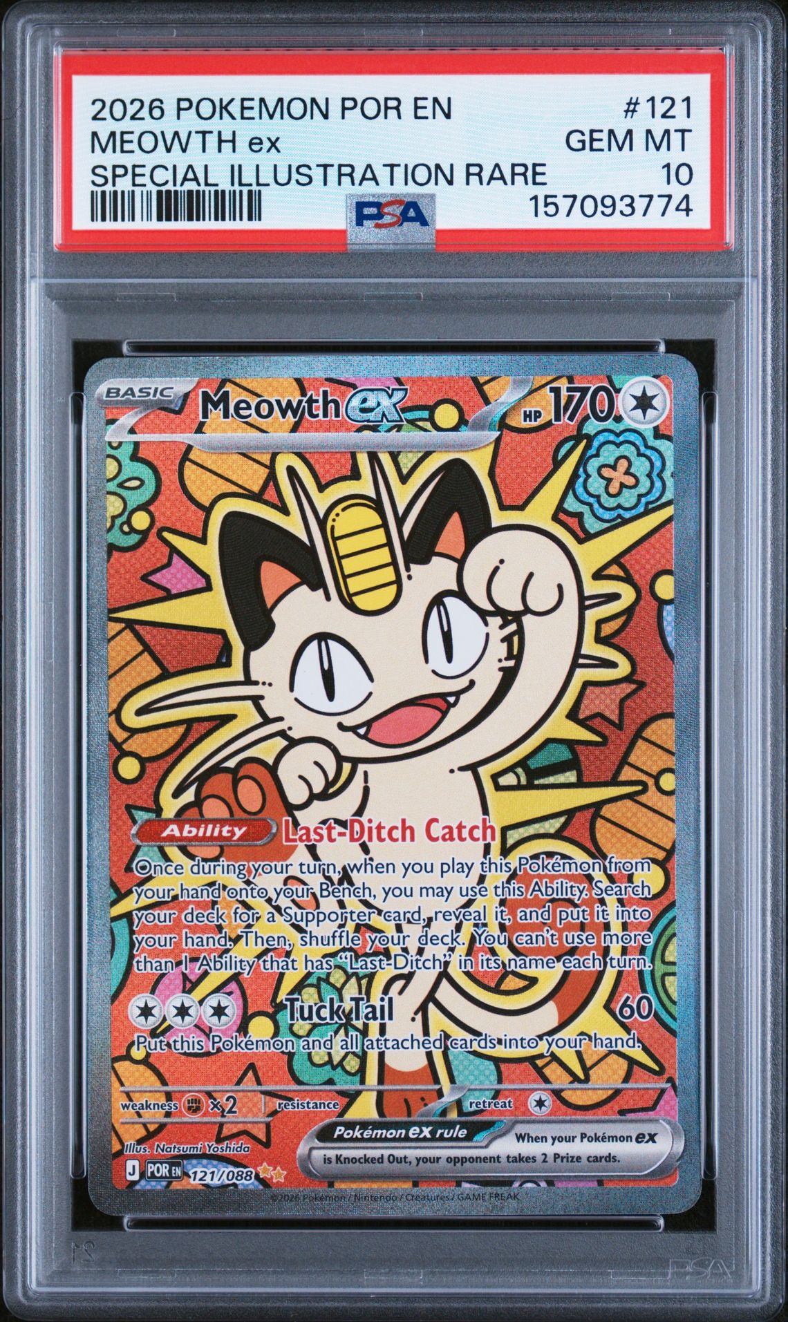 2026 POKEMON POR EN-PERFECT ORDER SPECIAL ILLUSTRATION RARE #121 Meowth Ex front