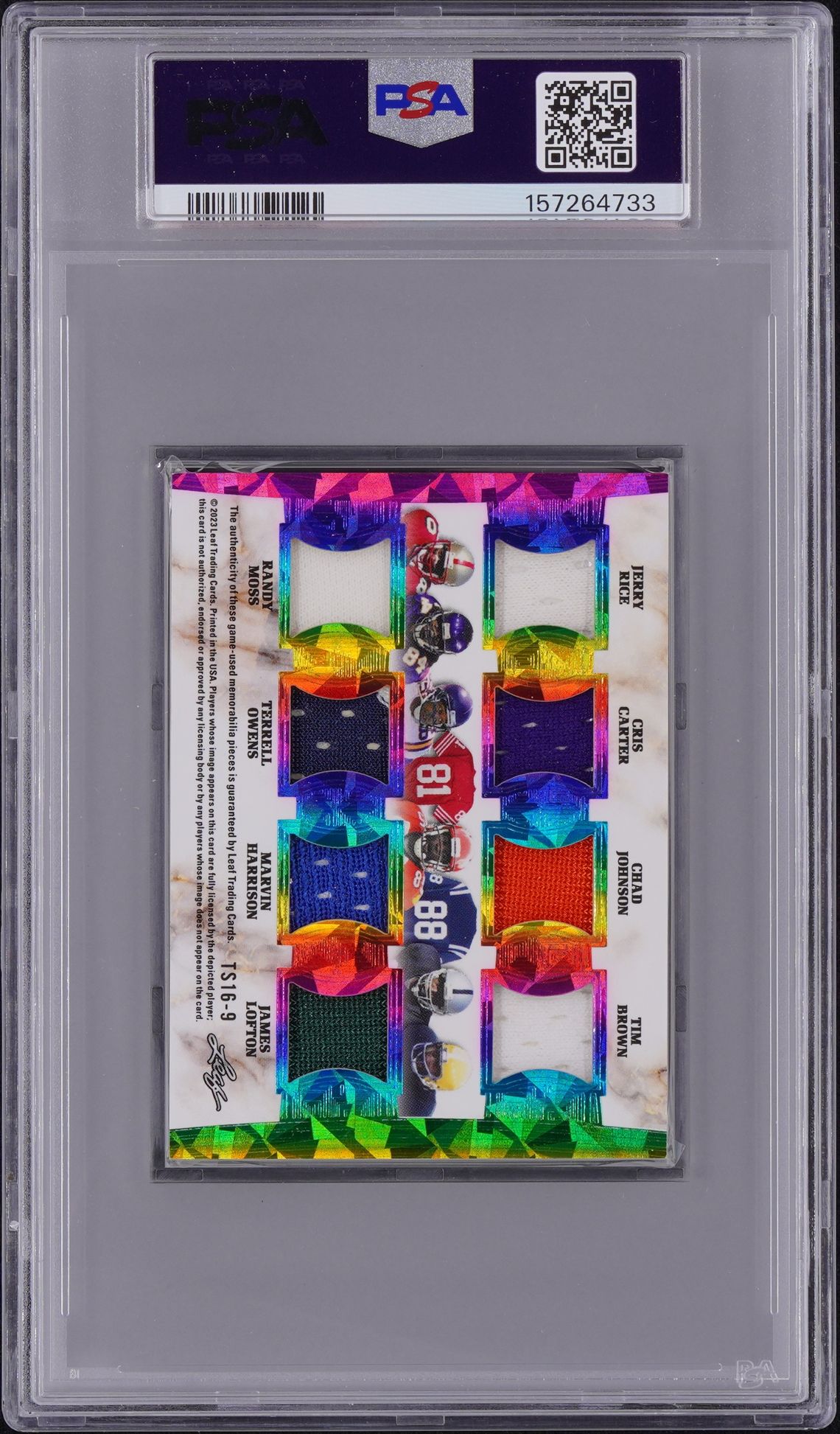 2023 Leaf Superlative The Superlative 16 Relics Multiplayer #Ts16-9 (Superlative 16 Rl-Rnbw Crys) Nm-Mt 8 back