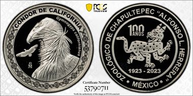 2023-Mo Medal Chapultepec Zoo Ag Condor de California SP69