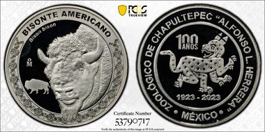 2023-Mo Medal Chapultepec Zoo Ag Bisonte Americano SP69