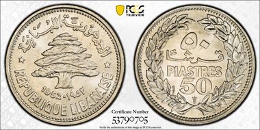 1952 50 Pia KM-17 Ag MS66