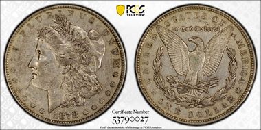 1878 7TF $1 VAM 223, Washed Out L XF40