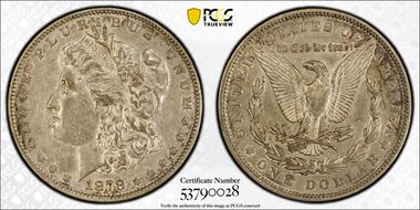 1878 7TF $1 VAM 220, Tripled R XF45