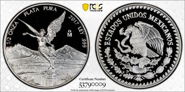 2017-Mo 1/2 oz Libertad Ag PR70DCAM