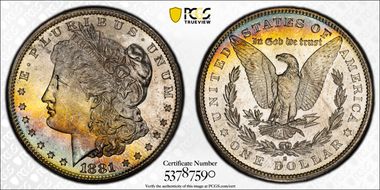 1881-S $1 MS67+