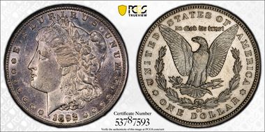 1892-CC $1 AU53