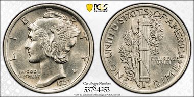 1923 10C AU58FB