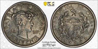 1897 S Peso KM-M2 Star Below N1