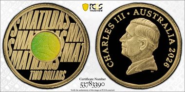 2026 $2 Matildas Colorized PR70DCAM