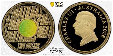 2026 $2 Matildas Colorized PR70DCAM