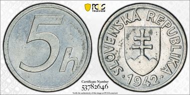 1942 5 H KM-8 MS63