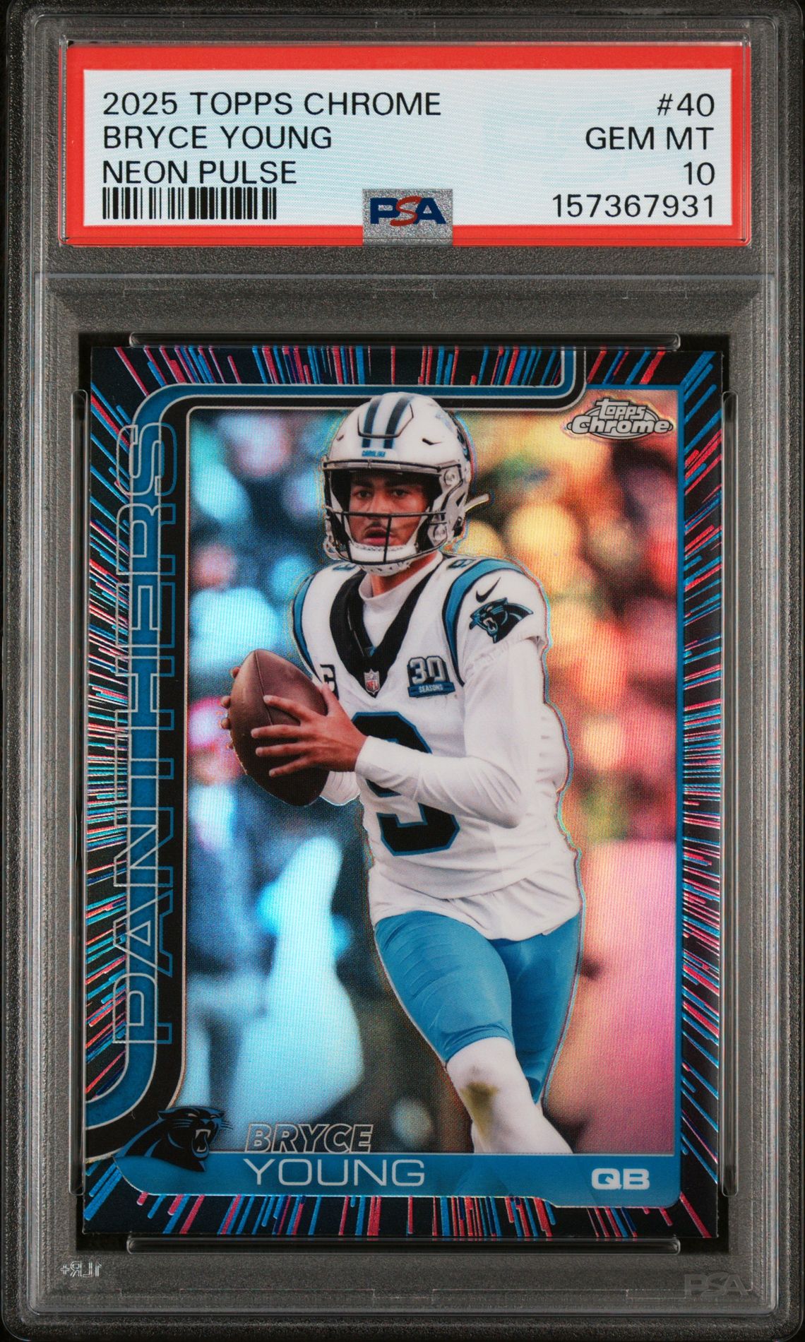 2025 Topps Chrome TOPPS CHROME NEON PULSE #40 Bryce Young front