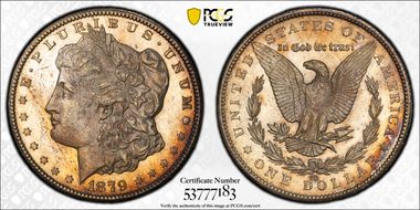 1879-CC $1 Capped Die MS62