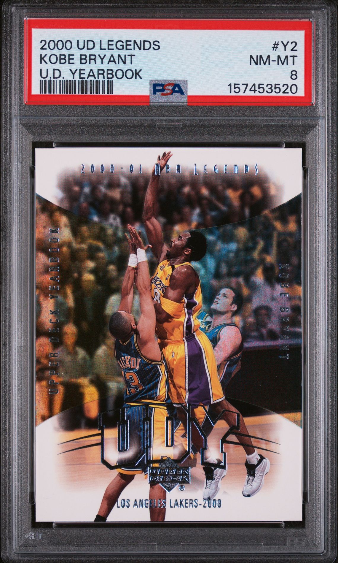 2000 Upper Deck Legends U.d. Yearbook Kobe Bryant #Y2 (U.d. Yearbook) Nm-Mt 8 front