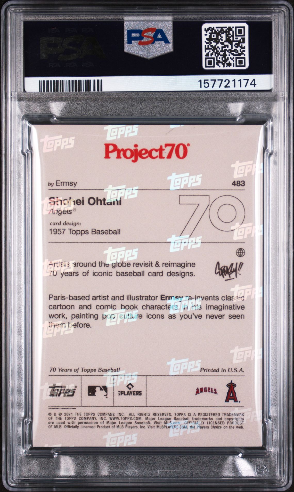 2021 Topps Project70 Shohei Ohtani #483 Nm-Mt 8 back