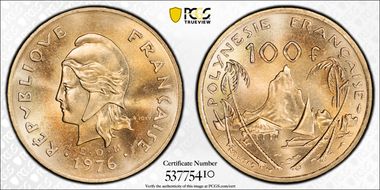 1976 100 Fr Lec-124 MS67