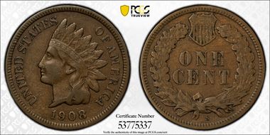 1908-S 1C VF30BN
