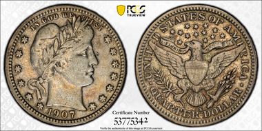 1907-S 25C VF30