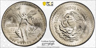 1986-Mo Onza Libertad Ag MS67