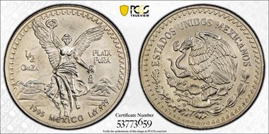 1995-Mo 1/2 oz Libertad Ag N1