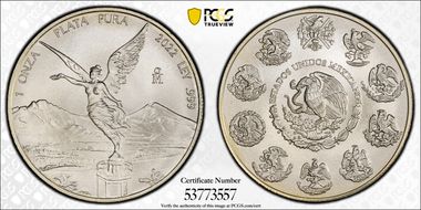2022-Mo Onza Libertad Ag MS69
