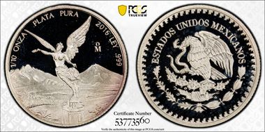 2016-Mo 1/10 oz Libertad Ag PR69DCAM
