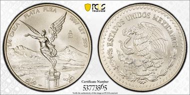 1997-Mo 1/4 oz Libertad Ag MS69