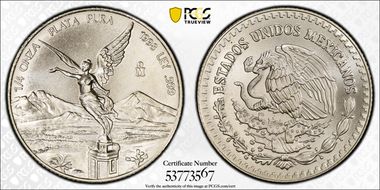 1998-Mo 1/4 oz Libertad Ag MS68