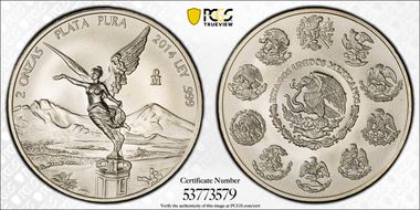 2014-Mo 2 Onza Libertad Ag MS69