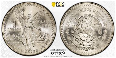 1986-Mo Onza Libertad Ag MS68