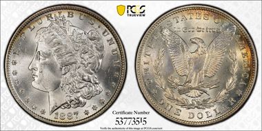 1887 $1 MS66